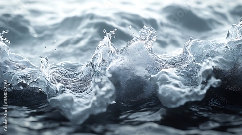 Stormy sky intensifies as dramatic ocean waves roll with powerful tidal motion wallpaper image photo