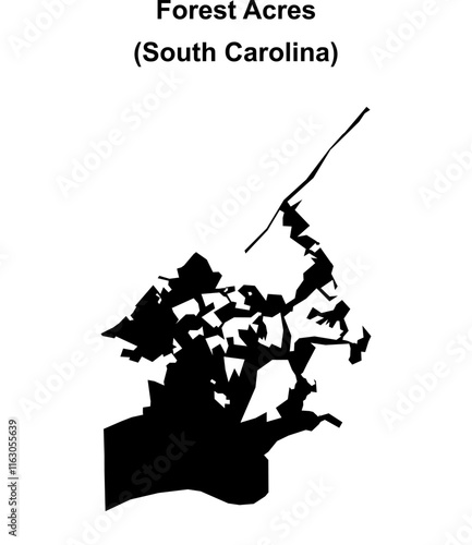 Forest Acres (South Carolina) blank outline map