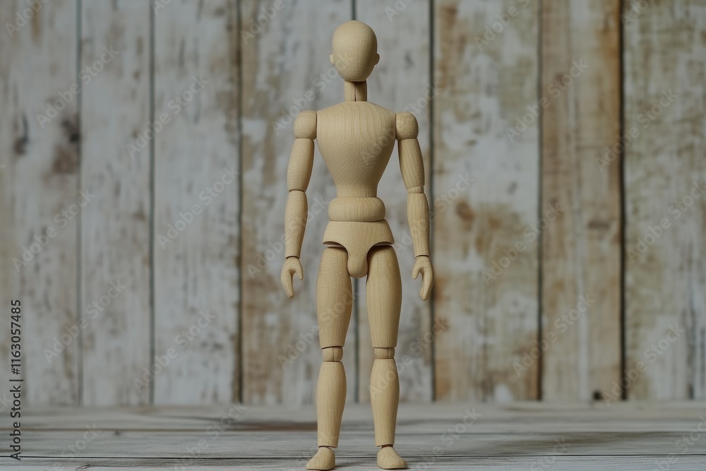 Stylized Wooden Manikin: Jointed Action Figure for Artistic Drawing and Sculpting Inspiration Stylized Wooden Manikin: Jointed Action Figure for Artistic Drawing and Sculpting Inspiration