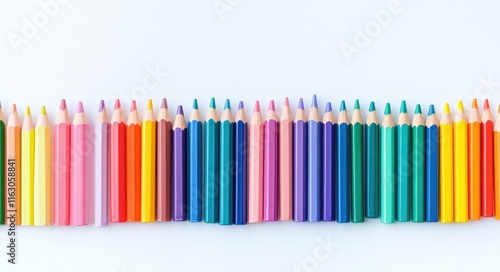 Vibrant Collection of School Supplies on Crisp White Background