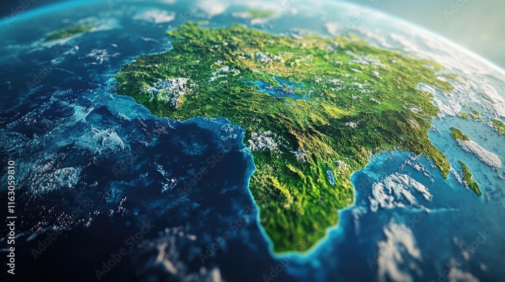 Fototapeta premium A global map highlighting countries adopting a hydrogen economy, green and futuristic visuals