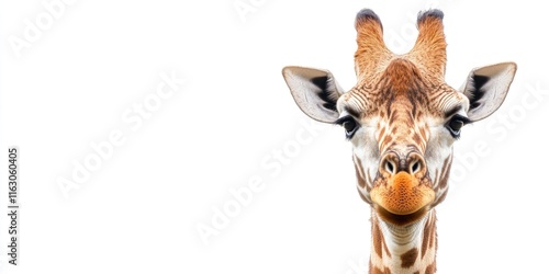 Elegant Giraffes in a Pristine White Setting: A Glimpse of African Biodiversity and Nature's Camouflage