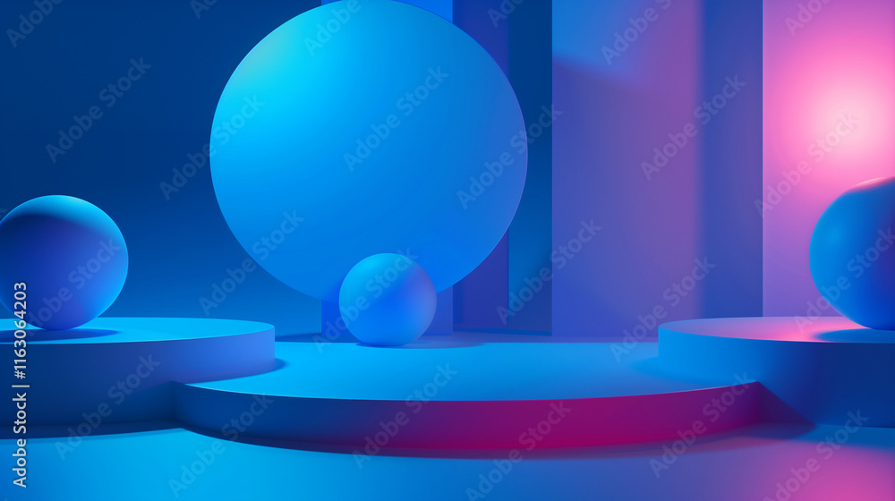 Abstract Geometric Shapes in Modern Neon Lighting, Perfect for Graphic Design and Digital Art Inspiration Abstract Geometric Shapes in Modern Neon Lighting, Perfect for Graphic Design and Digital Art Inspiration
