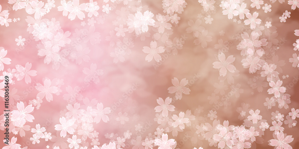 和柄 桜 春 背景 和柄 桜 春 背景