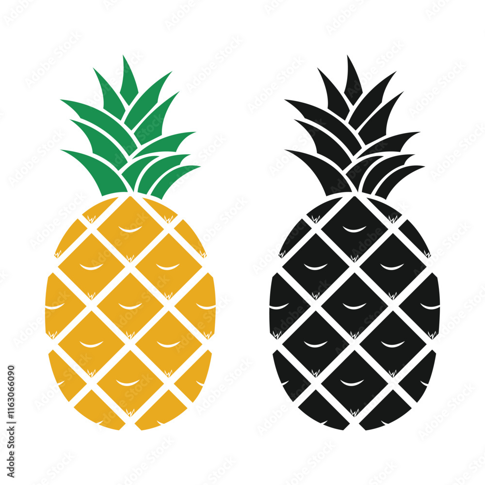 Minimalist pineapple vector art illustration Minimalist pineapple vector art illustration