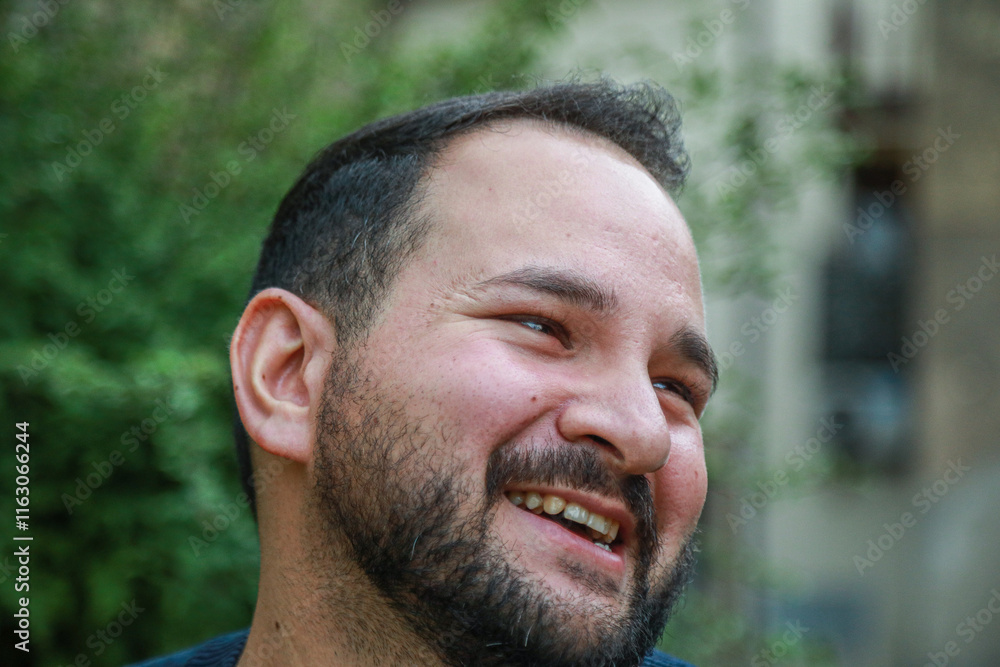 Fototapeta premium Happy Man Laughing And Smiling