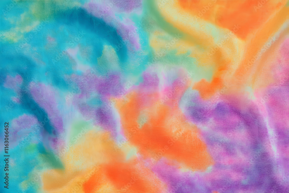 Abstract tie dye multicolor fabric cloth Boho pattern texture for background or groovy wedding card, sale flyer, 60s, 70s poster, kid tie-dye diy backdrop. Modern Watercolor Wet Brush Fabrics Art Abstract tie dye multicolor fabric cloth Boho pattern texture for background or groovy wedding card, sale flyer, 60s, 70s poster, kid tie-dye diy backdrop. Modern Watercolor Wet Brush Fabrics Art