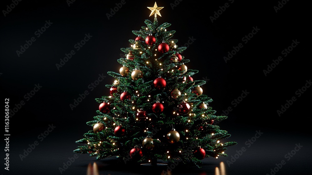 Fototapeta premium The decorative Christmas tree