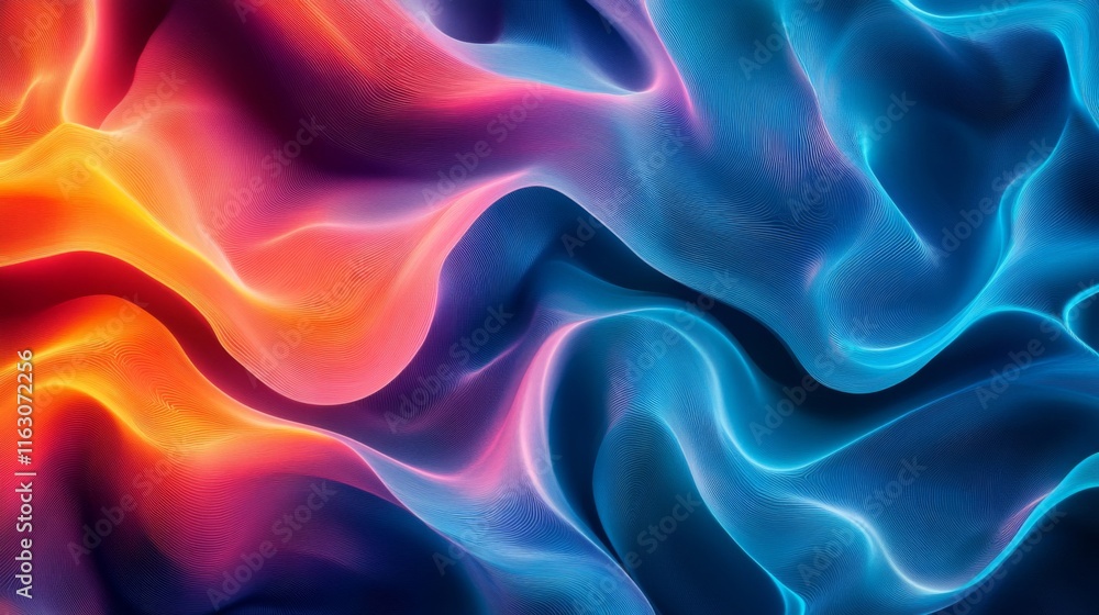 Abstract Colorful Wavy Lines Digital Art Abstract Colorful Wavy Lines Digital Art