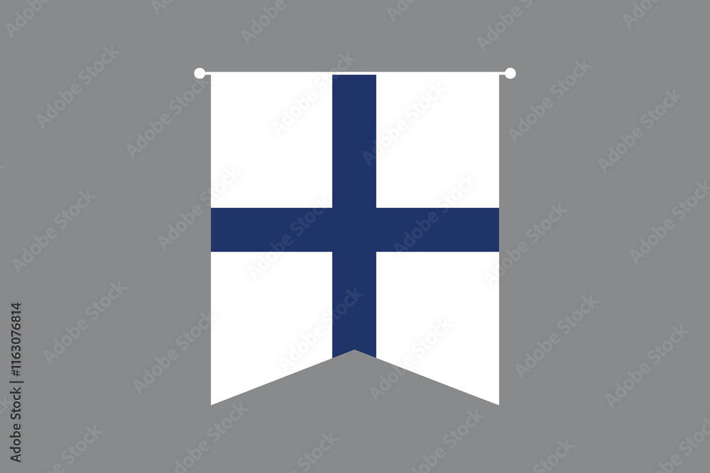 Obraz premium Finland flag, The flag of Finland, Flag of Finland national country symbol illustration Vector, Rectangle Finland flag illustration, Flat vector illustration 