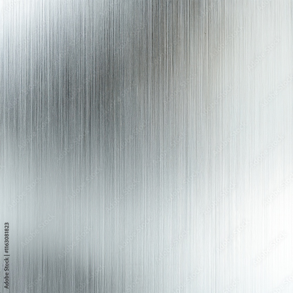 Obraz premium Clean brushed silver surface shows subtle lines, slight imperfections. Metallic texture with polished look. Modern industrial material. Suitable for backgrounds, design elements. Abstract design for