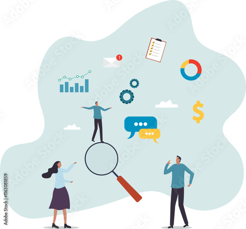 integrity or trust, business management with responsibility, financial transparent, legal or agreement for ethic report.business concept.flat character.