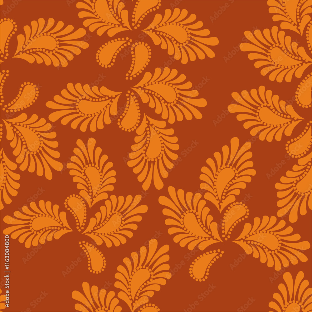 Seamless vector pattern print wallpaper background with paisley ornament ethnic art decor design Seamless vector pattern print wallpaper background with paisley ornament ethnic art decor design