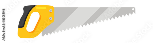Hand saw working tool vector illustration