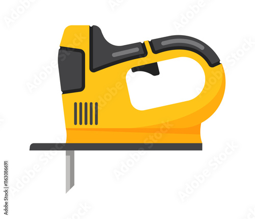 Jigsaw wireless power tool vector illustration