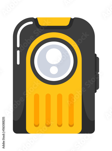Flash-light lighting with spotlight vector illustration