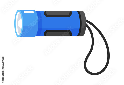 Handy flashlight lamp vector illustration