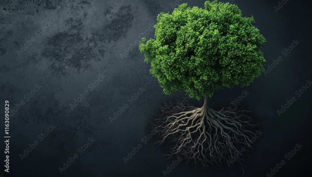 Majestic Tree Roots and Crown: A Symbol of Nature's Strength and Resilience Majestic Tree Roots and Crown: A Symbol of Nature's Strength and Resilience