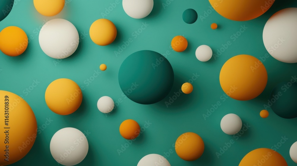 A vibrant arrangement of colorful spheres in various sizes against a teal background, creating a playful and modern visual effect. A vibrant arrangement of colorful spheres in various sizes against a teal background, creating a playful and modern visual effect.