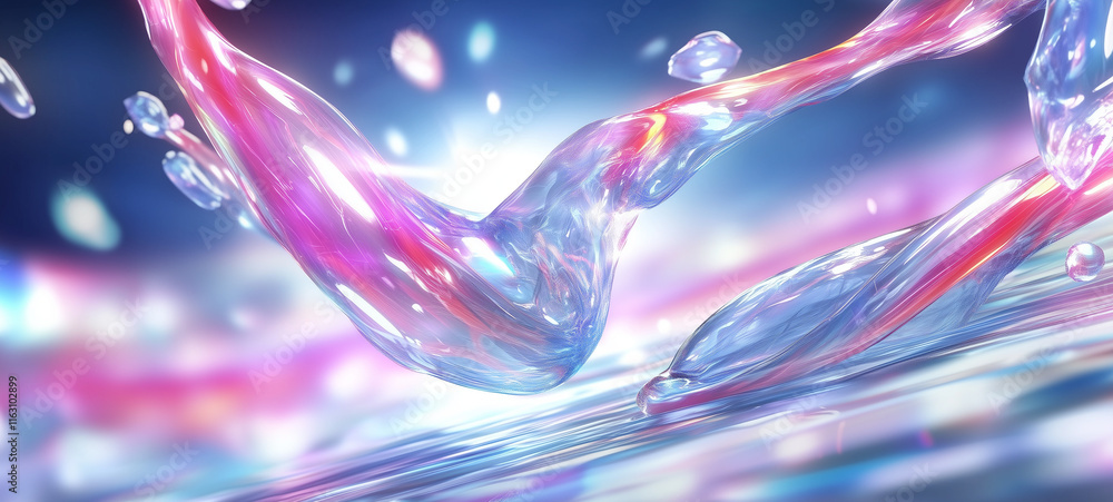 Obraz premium holo water splash texture background 