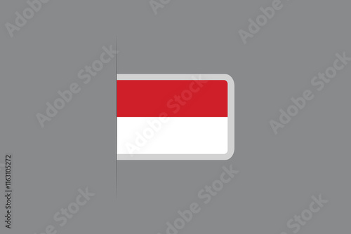 Indonesia flag, The flag of Indonesia, Flag of Indonesia national country symbol illustration Vector, Rectangle Indonesia flag illustration, Flat vector illustration
