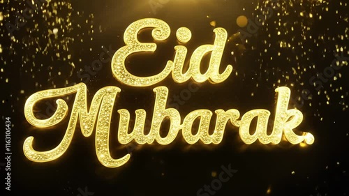 Abstract Golden Particle Dust on Dark Background, Elegant and Sophisticated Overlay for Titles and Motion Graphics, Sparkling and Luxurious.