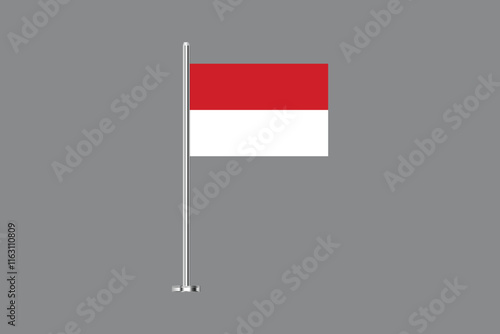 Indonesia flag, The flag of Indonesia, Flag of Indonesia national country symbol illustration Vector, Rectangle Indonesia flag illustration, Flat vector illustration
