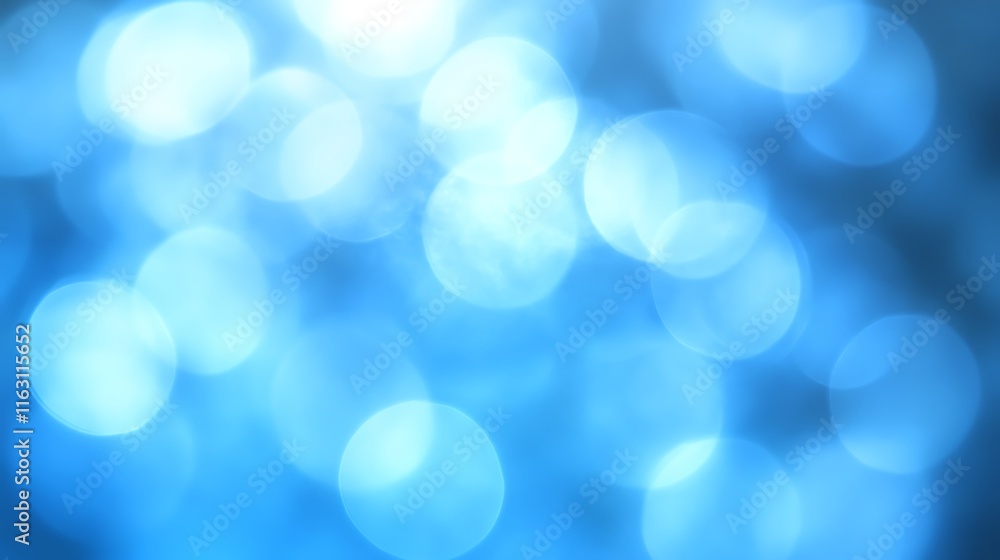 Fototapeta premium Abstract Blue Bokeh Background Light Circles