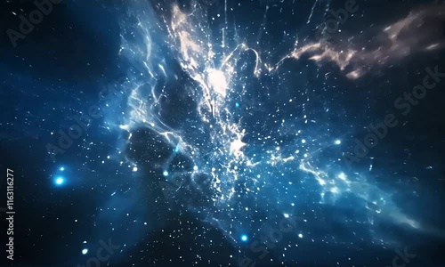 Starry Symphony: Celestial Tapestry with Nebula and Starfield Motion Background 4K