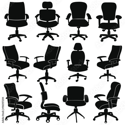 set of office chairs