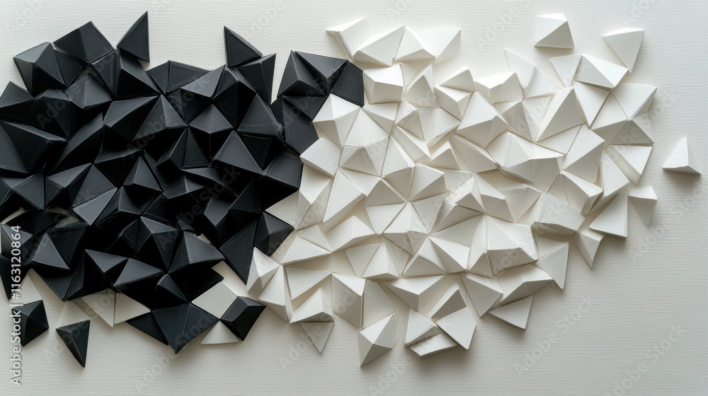 Obraz premium Repetitive Black and White Geometric Pattern Design
