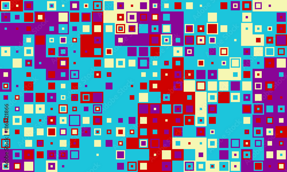 Fototapeta premium Harmony grid stylish infinite. Vector optical template 90s. Wallpaper shape stacking background.