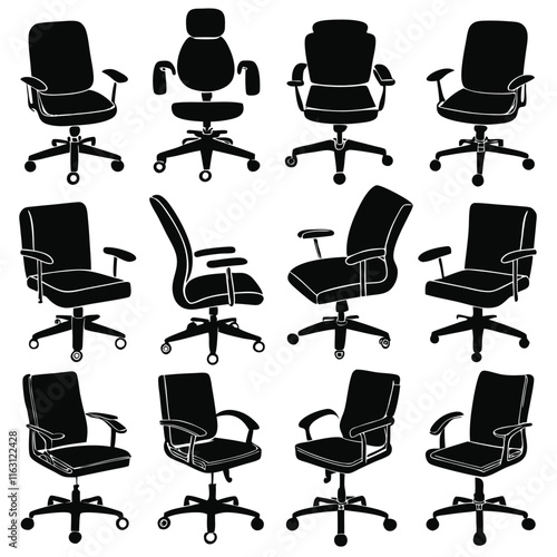 set of office chairs