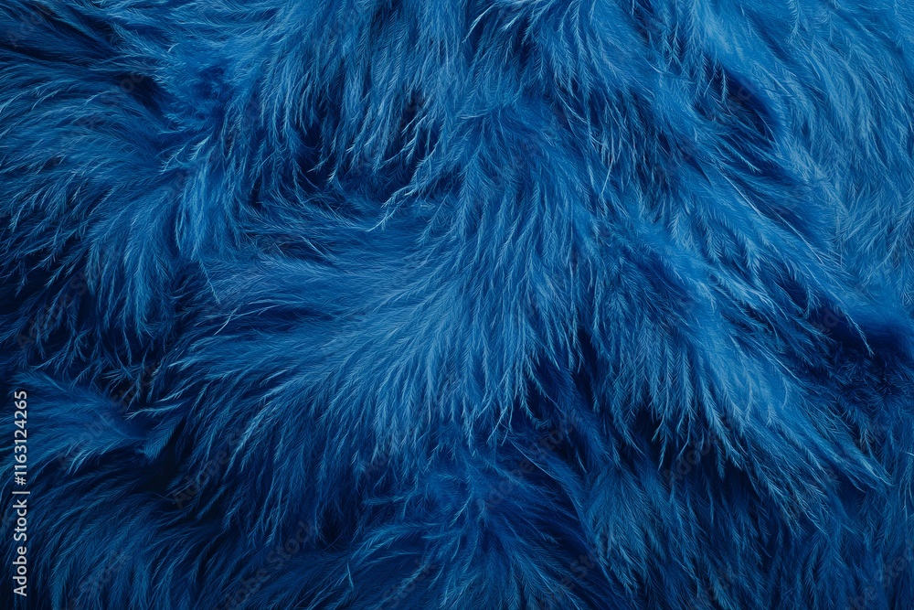 Obraz premium A close-up of soft, fluffy blue fur texture.