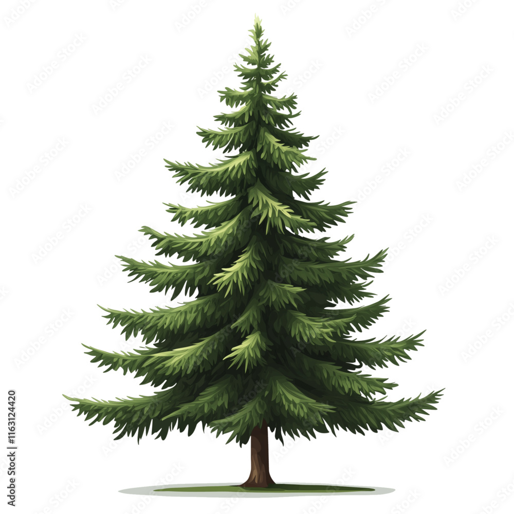 Obraz premium tree isolated on white background, tree vector, tree illustration