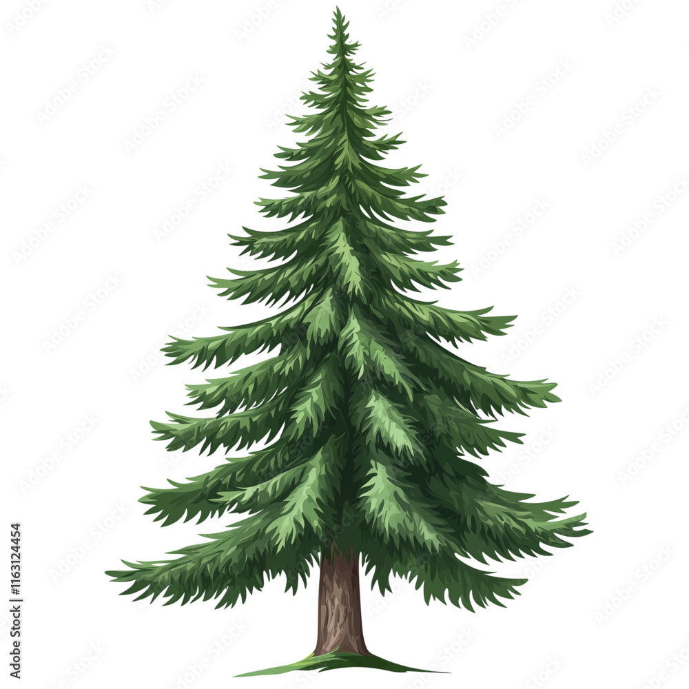 Obraz premium tree isolated on white background, tree vector, tree illustration