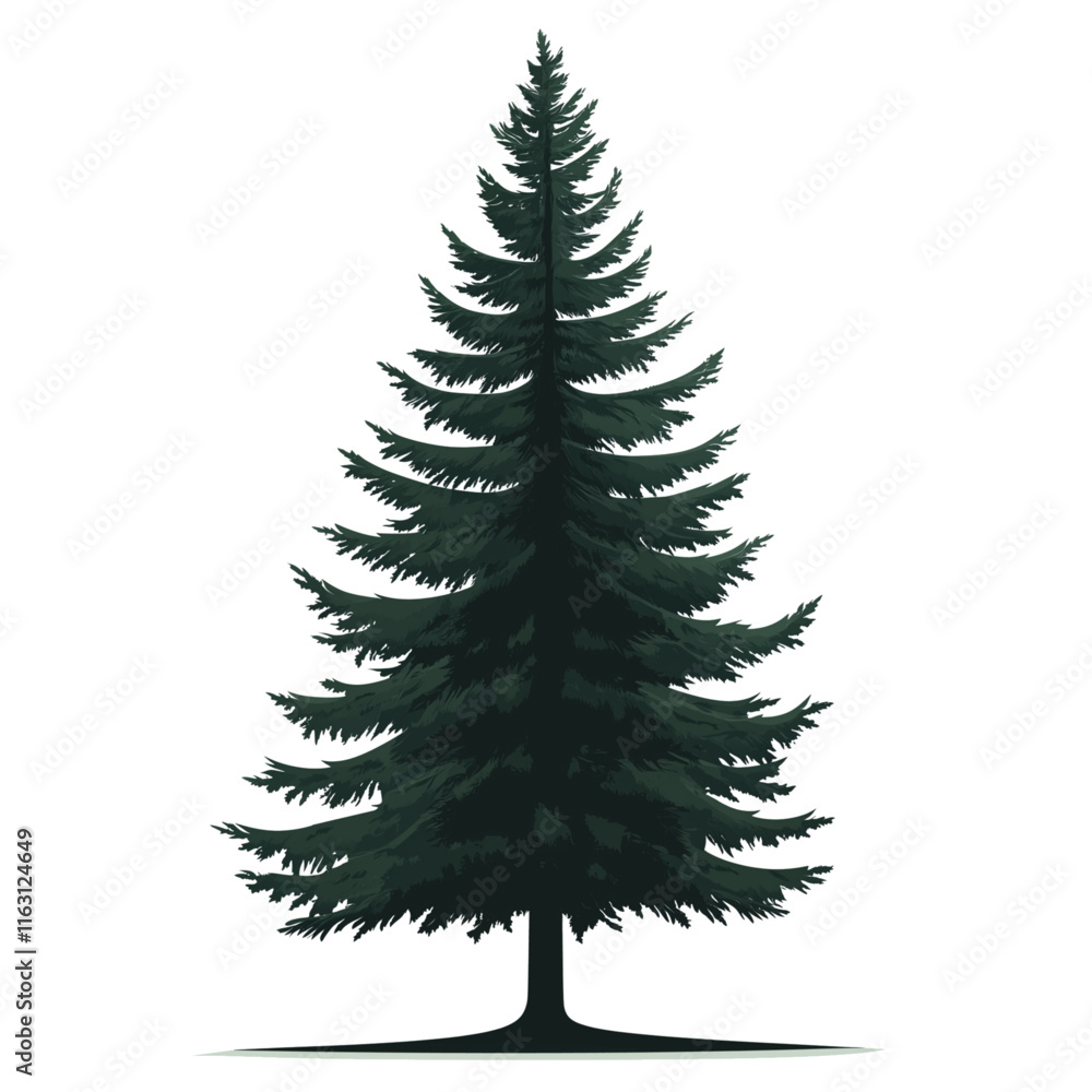 Obraz premium tree isolated on white background, tree vector, tree illustration