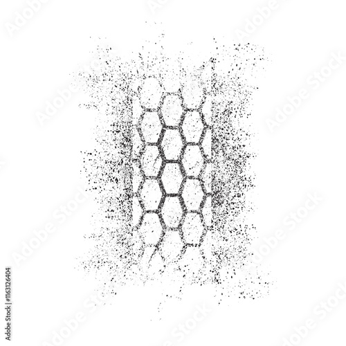 Ink blots grunge tire path