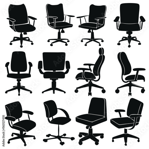 set of office chairs