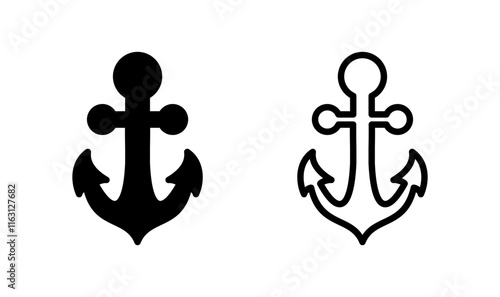 Anchor icon logo design. Anchor sign and symbol. Anchor marine icon.