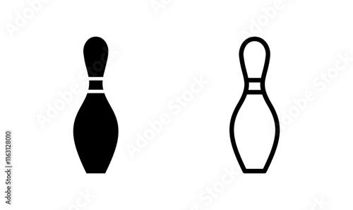 Bowling icon logo design. bowling ball and pin sign and symbol.