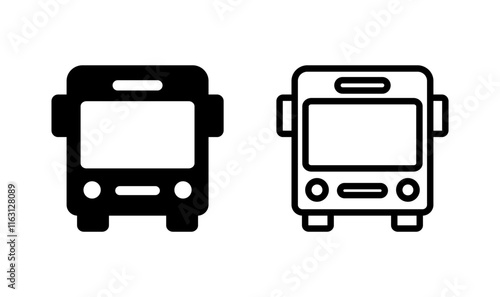 Bus icon logo design. bus sign and symbol