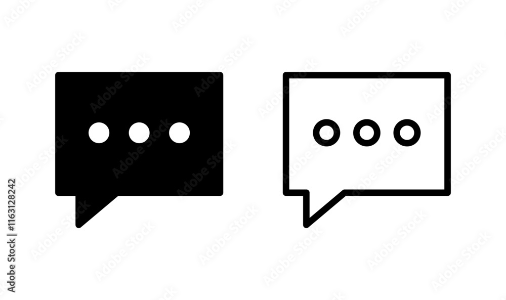 Chat icon logo design. speech bubble sign and symbol. comment icon. message Chat icon logo design. speech bubble sign and symbol. comment icon. message