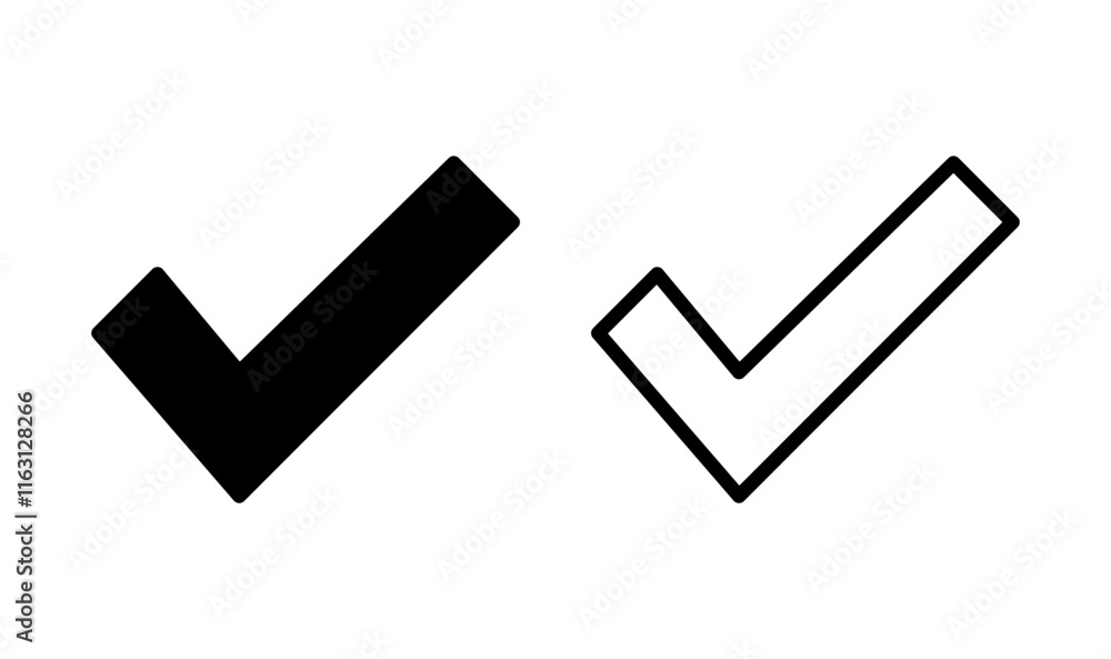 Check mark icon logo design. Tick mark sign and symbol Check mark icon logo design. Tick mark sign and symbol