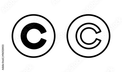 Copyright icon logo design. copyright sign and symbol