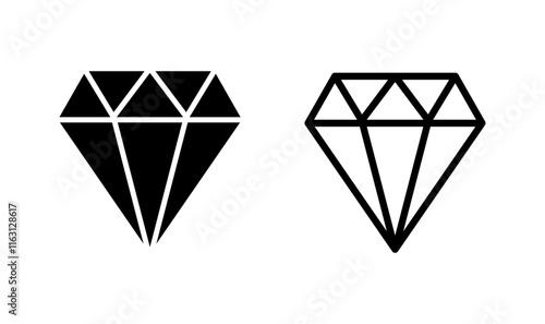 Diamond icon logo design. diamond gems sign and symbol