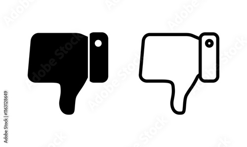Dislike icon logo design. dislike sign and symbol. Hand with thumb down