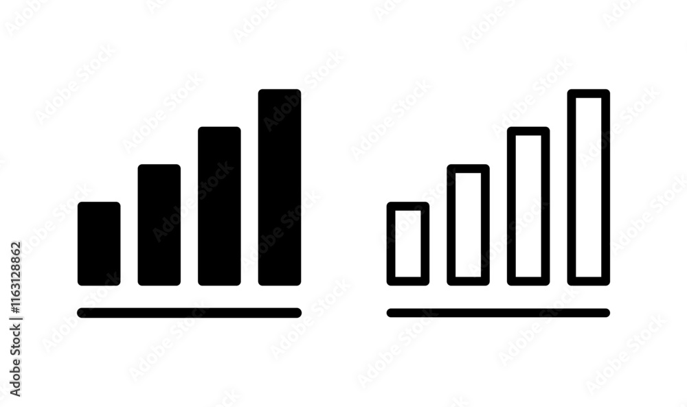 Growing graph icon logo design. Chart sign and symbol. diagram icon Growing graph icon logo design. Chart sign and symbol. diagram icon