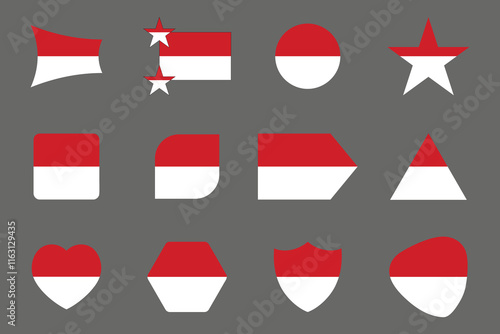 Free Download Flag of Indonesia Set, Original and simple Indonesia flag Bundle, vector illustration of Indonesia flag Collection
 - GFXLoad