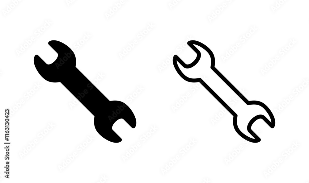 Wrench icon logo design. repair icon. tools sign and symbol Wrench icon logo design. repair icon. tools sign and symbol